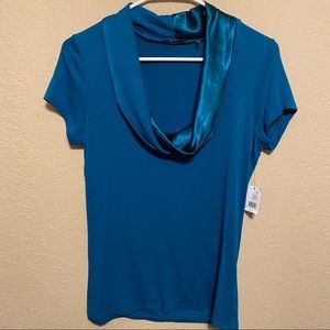 NWT Tahari Teal Blouse